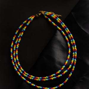 Triple Layered Rainbow Necklace