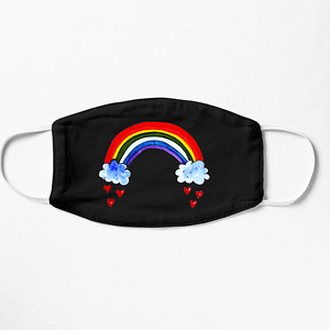 Heart Raining Rainbow Mask