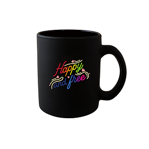 LGBT Happy And Free Mug