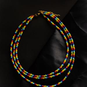 Triple Layered Rainbow Necklace