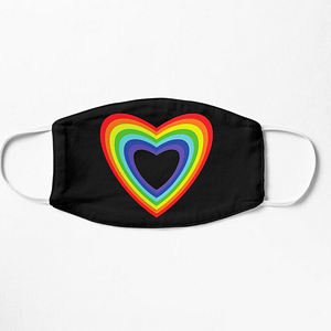 LGBT Rinbow Heart Mask