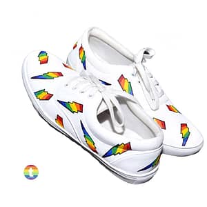 Rainbow Patches LGBT Shoes (White Color)